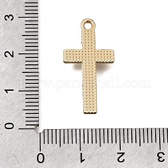 UVメッキ合金クリスタルラインストーンペンダント  クロスチャーム  ゴールドカラー  26x13x3mm  穴：1.8mm&nbsp;RB-CBAD37D-26G
