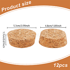 コルク栓  ワインボトルの蓋用  コラム  砂茶色  48~53x17.5mm&nbsp;FIND-WH0160-64D