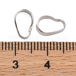 ベイルにスナップメッキ真鍮ラック  長持ちメッキ  鉛フリー＆カドミウムフリー  プラチナ  8x5.5x2.5mm  穴：7x4mm&nbsp;KK-Z070-34B-P