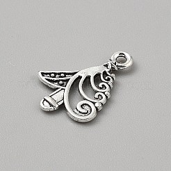 合金のチベット風チャーム  クリスマスツリー  アンティークシルバー  21x15x2mm  穴：1.6mm&nbsp;FIND-WH0148-784