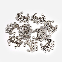 合金コネクター  シャンデリアパーツ  鉛フリー及びカドミウムフリー  三角形  アンティークシルバー  22x19x2.5mm  穴：1.5mm&nbsp;EA10688Y