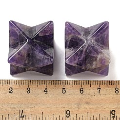 天然石アメジストビーズ  穴なし/ドリルなし  メルカバスター  25x25x25mm&nbsp;G-A206-01B-67