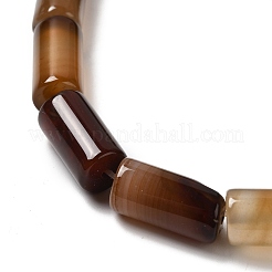 天然石瑪瑙ビーズ連売り  染め＆加熱  コラム  ココナッツブラウン  8~8.5x14.5~16mm  穴：1.6mm  約12個/連  7.20~7.48''（18.3~19センチメートル）&nbsp;G-H295-E01-07