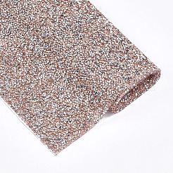 ホットメルト樹脂ラインストーン接着シート  布袋や靴のトリミング用  ライトピーチ  40x24cm&nbsp;RB-Q213-01A