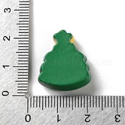クリスマステーマの不透明樹脂デコデンカボション  ジュエリー作りのための  クリスマスツリー  20.5x18x7mm&nbsp;RESI-F053-C05