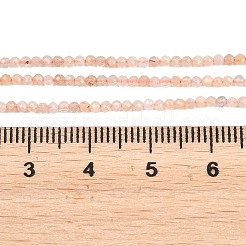 天然マルチムーンストーン ビーズ 連売り  多面カット  ラウンド  2mm  穴：0.5mm  約215~218個/連  15.08''~15.35''（38.3~39センチメートル）&nbsp;G-RM250104-B2