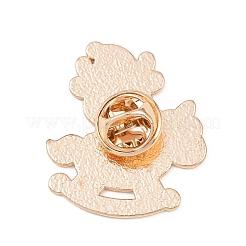 クリスマスエナメルピン  バックパック用合金ラペルピンバック  ライトゴールド  鹿  30x27mm&nbsp;LS-JEWB-F041-01D