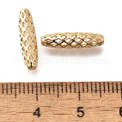 真鍮ビーズ  カドミウムフリー＆ニッケルフリー＆鉛フリー  ライス  18KGP本金メッキ  19x5mm  穴：1.2mm&nbsp;KK-M318-49G