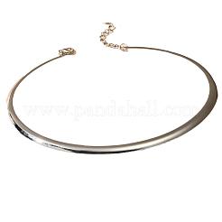女性用合金サークルリングチョーカーネックレス  プラチナ  内径：5.12インチ（13cm）&nbsp;FS-WGE9154-02