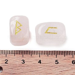 長方形の天然ローズクォーツルーン石  チャクラのバランスを整えるヒーリングストーン  クリスタルセラピー  瞑想  レイキ  占い  15~16x11~12x11~11.5mm  25個/セット&nbsp;G-Z059-01C
