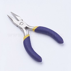 45＃炭素鋼ジュエリープライヤー  針ラジオペンチ  フェロニッケル  ステンレス鋼色  8x4.65x0.8cm&nbsp;PT-L002-12