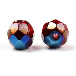 ファイアポリッシュチェコガラスビーズ  多面カット  アナナス属  レッド  7.5~8x8mm  穴：1.2mm  約120個/袋&nbsp;LAMP-O017-151-RM8