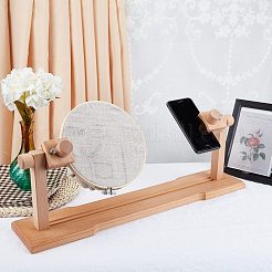 調整可能な刺繍フレームフープスタンドホルダー  ブナ材簡単操作クロスステッチサプライ  バリーウッド  58x12x18.5cm  パッキング：60.5x13.5x5.5センチメートル&nbsp;TOOL-WH0021-54