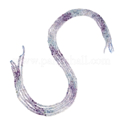 天然石蛍石ビーズ連売り  ファセットテーブルカットキューブビーズ  2.5x2.5x2.5mm  穴：0.5mm  約183個/連  15.63インチ（39.7cm）&nbsp;G-L634-D07-2.5x2.5mm