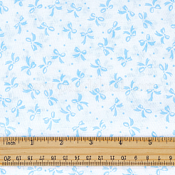 綿織物  服装アクセサリー  花柄  空色  1000x1600x0.1mm&nbsp;DIY-WH0308-839B