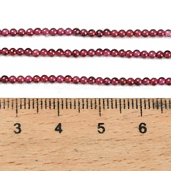 天然石ガーネットビーズ連売り  スムーズなラウンド  2mm  穴：0.5mm  約206個/連  15.16''（38.5センチメートル）&nbsp;G-P627-2mm-01