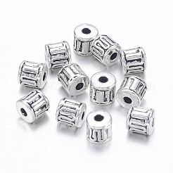 チベット風合金ビーズ  コラム  アンティークシルバー  鉛フリー＆カドミウムフリー  4.5x4.5mm  穴：1.5mm&nbsp;LS-LF0030Y