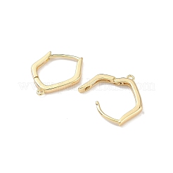 真鍮製パーツ  カドミウムフリー＆ニッケルフリー＆鉛フリー  18KGP本金メッキ  16x13x1.5mm  穴：1mm&nbsp;KK-D377-01G