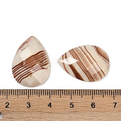 エポキシ樹脂デコデンカボション  多面カットティアドロップ  サドルブラウン  24.5x18x5mm&nbsp;CRES-S367-03