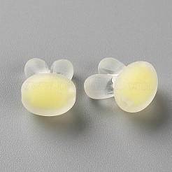透明なアクリルビーズ  艶消し  二層ビーズ  ウサギの頭部  きいろ  15.5x12x9.5mm  穴：2mm  約202個/211g&nbsp;LS-TACR-S152-12C-SS2105