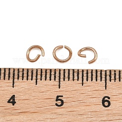 304ステンレススチールオープン丸カン  イオンプレーティング（ip）  ローズゴールド  4x0.7mm  内径：3mm  21ゲージ&nbsp;STAS-M235-02C-RG