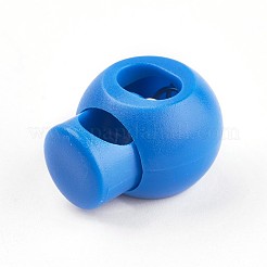プラスチック製の鉄スプリングコードロック  藤紫色  15x20x15mm  穴：6x4mm&nbsp;X-FIND-WH0017-06