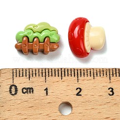 オペーク樹脂カボション  混合図形  ミックスカラー  8~12x12~15x5.5~7mm&nbsp;RESI-I068-06