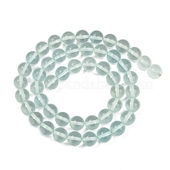 ウォーターメロンストーンガラスビーズ連売り  ラウンド  アクアマリン  8mm  穴：0.8mm  約50個/連  15.63''（39.7センチメートル）&nbsp;G-F792-C16-06