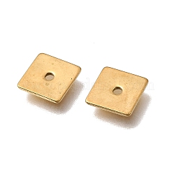 304ステンレススチールビーズ  イオンプレーティング（ip）  正方形  18KGP本金メッキ  8x8x0.8mm  穴：1.4mm&nbsp;STAS-L315-068C-G