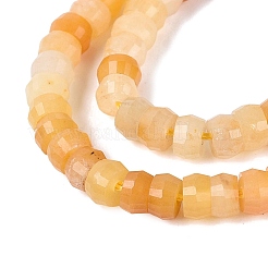 天然石トパーズ翡翠ビーズ連売り  ロンデル  多面カット  4x2~2.5mm  穴：0.7~1mm  約156~162個/連  14.76~15.16インチ（37.5~38.5cm）&nbsp;G-Q606-46A-13