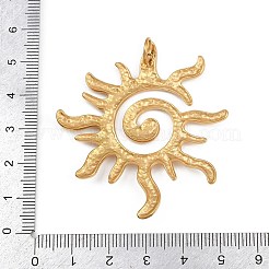 オーシャン 304 ステンレススチールペンダント  ゴールドカラー  太陽  55x48x3mm  穴：6mm&nbsp;STAS-D377-02A-G