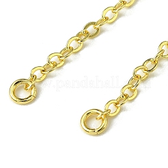 真鍮の楕円形リンクブレスレットの作り方  18KGP本金メッキ  8-1/8インチ（20.6cm）  穴：1.6mm&nbsp;FIND-Z035-22G