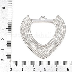 304ステンレスペンダント  ハートチャーム  ステンレス鋼色  42x41.5x2.5mm  穴：3.5mm&nbsp;STAS-L313-12P