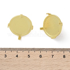 真鍮スタッドピアスセッティング金具  長持ちメッキ  ラックめっき  ラウンド  ゴールドカラー  22mm  内径：17mm  ピン：1x12mm&nbsp;KK-R215-07G