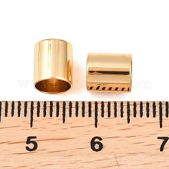 シェグレースの真鍮製コードエンド  コラム  カドミウムフリー＆ニッケルフリー＆鉛フリー  18KGP本金メッキ  7x6mm  穴：1.4mm  内径：5.3mm&nbsp;XGRPCP425-267G