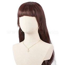 天然ローズクォーツ ティアドロップ ペンダント ネックレス  女性用金メッキ 304 ステンレススチール ワイヤーラップ ジュエリー  17.72インチ（45cm）&nbsp;X-NJEW-JN03900-01