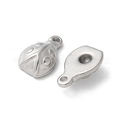 304ステンレスペンダント  テントウムシ  ステンレス鋼色  13.5x8.5x4mm  穴：1.6mm&nbsp;LS-STAS-I330-72P