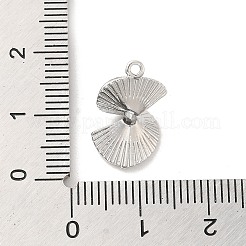 真鍮マイクロパヴェクリアキュービックジルコニアペンダント  スパイラル  プラチナ  16x11x6.5mm  穴：1.2mm&nbsp;KK-M274-03P