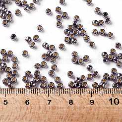 TOHOラウンドシードビーズ  日本製シードビーズ  （pf568)パーマフィニッシュライトアメジストメタリック  8/0  3mm  穴：1mm  約222PCS /ボトル  10 G /ボトル&nbsp;SEED-JPTR08-PF0568