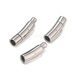 304ステンレススチール製バヨネット留め具  カーブチューブ  丸い穴  ステンレス鋼色  54x6x7mm  穴：4mm&nbsp;STAS-A138-04P