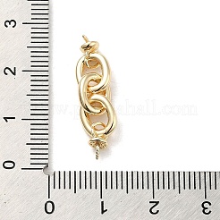 真鍮ネジピンカップペグベイル  18KGP本金メッキ  27x7x7mm  ピン：0.7mm&nbsp;X-KK-H455-59G