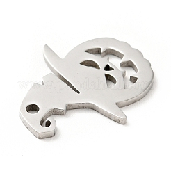変色しない201ステンレススチールペンダント  帽子とカボチャ  ステンレス鋼色  18x15x1mm  穴：1.4mm&nbsp;STAS-E015-19P