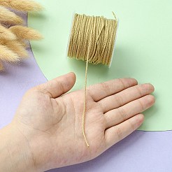 28mコットンコード  編組ロープ  プラスチックリール付き  壁掛け用  工芸  ギフト包装  ダークカーキ  1mm  約30.62ヤード（28m）/ロール&nbsp;OCOR-CJC0005-01A