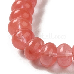 チェリークォーツガラスビーズ連売り  ロンデル  10x6~6.5mm  穴：1mm  約59~61個/連  14.57~15.16インチ（37~38.5cm）&nbsp;G-G102-C05-01