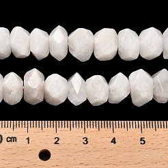 天然レインボー ムーンストーン ビーズ 連売り  多面カット  ナゲット  9~15x9~15x4.5~9mm  穴：1mm  約25~30個/連  7.09~7.87インチ（18~20cm）&nbsp;G-N327-05-02