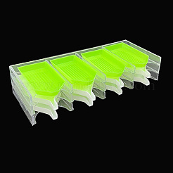 プラスチック ダイヤモンド塗装トレイ オーガナイザー  ダイヤモンドトレイ8個付き  透明  232x94x30mm&nbsp;DIAM-PW0001-044