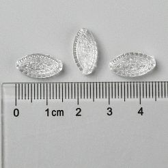 透明なアクリルビーズ  約8 mm幅  長さ15mm  穴：1.5mm&nbsp;X-PL777