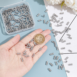 304ステンレススチールビーズ200個  コラム  ステンレス鋼色  8x4mm  穴：2.5mm&nbsp;STAS-UN0051-79