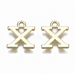 合金チャーム  カドミウムフリー＆ニッケルフリー＆鉛フリー  アルファベット  16KGP本金メッキ  文字.x  14x12x1mm  穴：1.6mm&nbsp;PALLOY-Q441-025X-NR