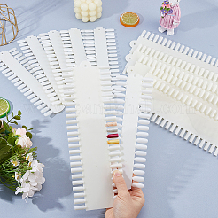 12個 2スタイル プラスチック 48ネイルチップディスプレイボード  ネイルアートデザイン模様の練習用  ホワイト  236~298x76~100x5~6mm  6個/スタイル&nbsp;MRMJ-FH0001-63